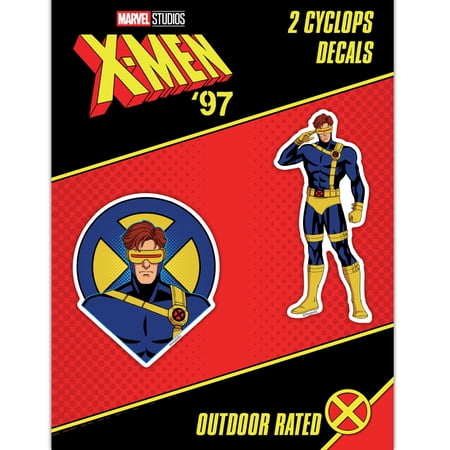 Marvel X-Men Cyclops Decals – Set of 2 Vinyl Stickers for Water Bottle Laptop Car Truck Waterproof Bumper Stickers XMen Decals
