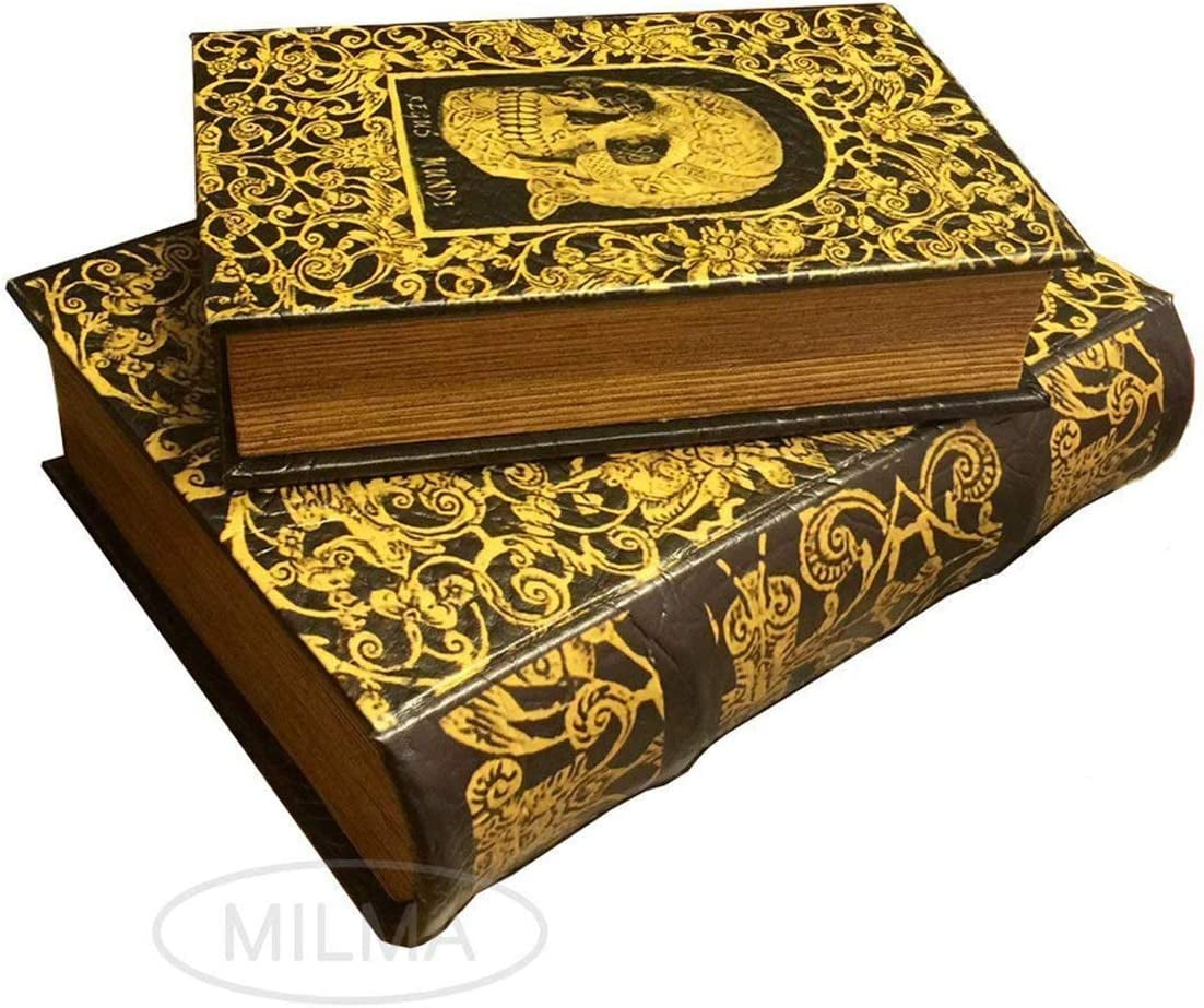 Classic Skull Book Box Set of 2 Celtic Knotted Skull King of Death