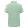 thumbnail image 4 of MIUOWANP Men's Pullover Shirts Short Sleeve Solid Color Lapel Business Casual T-Shirt Tops Size S(4)Mint Green, 4 of 4