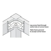 Hafele 641.00.901 Galvanized Steel Corner Brace 40mm Height