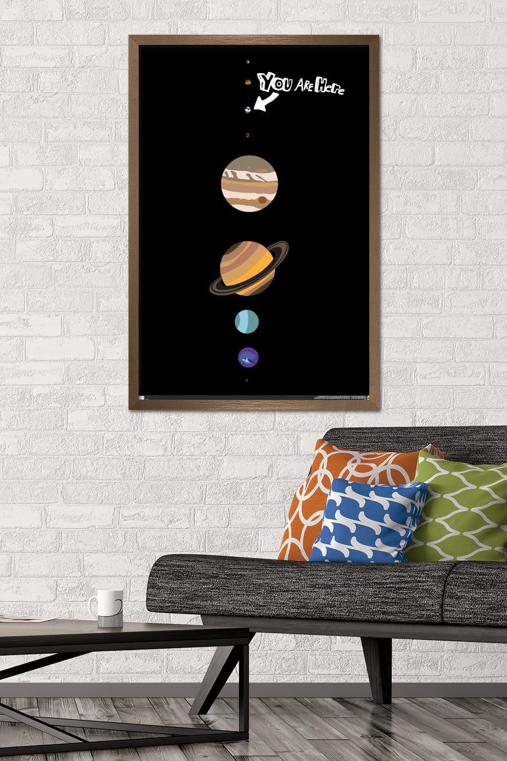 The Big Bang Theory - Planets Wall Poster, 22.375" x 34", Framed