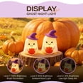 thumbnail image 5 of PoyoKee Halloween Decorations - Glowing Ghost Pumpkin Lamp, Halloween Witch Hat Ghost Night Light, Desk Lamp for Party Home Book Shelf Indoor Decor, 5 of 9