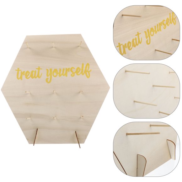 STRANDCHIC 2 Sets Farmhouse Donut Stand Holder Wood Color DIY Project for Home