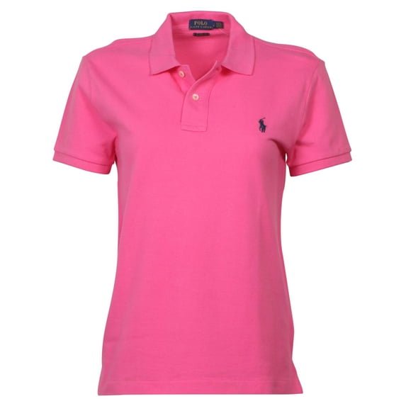 Polo RL Women's Classic Fit Mesh Pony Shirt (Pink, X-Large)