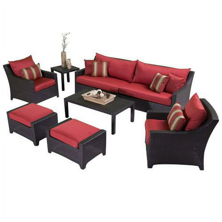 RST Brands Deco 8 Piece Sofa with Club Chair and Ottoman Set