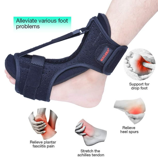 Plantar Fasciitis Night Splint Drop Foot Orthotic Brace,Improved Dorsal for  Effective Relief from Plantar Fasciitis, Achilles Tendonitis, Ankle Pain