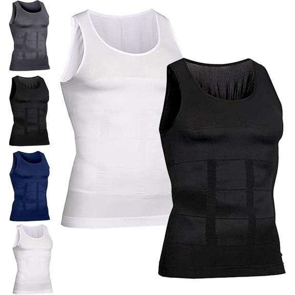 Shaperluv Men's Compression Top - High-Performance Shaping Vest for Men, Large-Sized High-Rise Vest for Men, Perfect Body Shape.