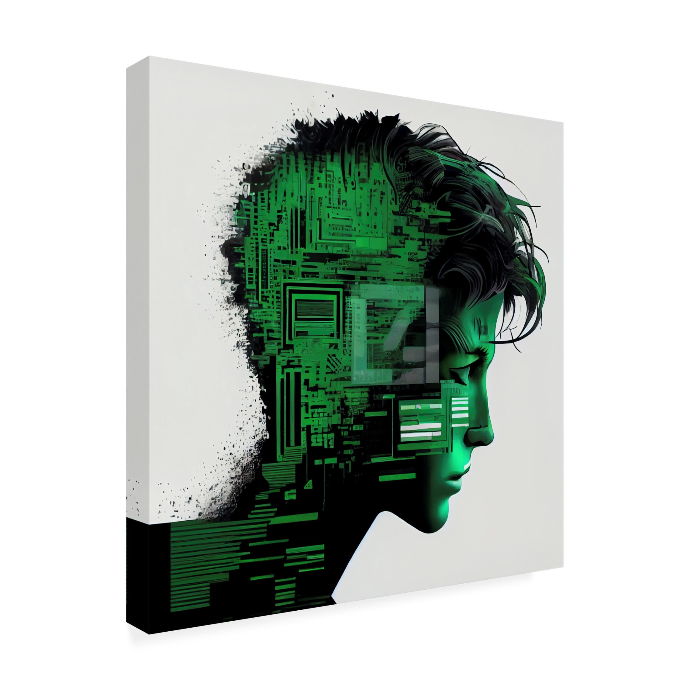 Canvas Wall Art - Sasha 'Gamer Dude II' Wall Art for Living Room, Bedroom, or Office Décor by Trademark Fine Art - 18 x 18 Inches