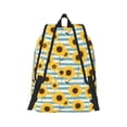 thumbnail image 2 of Yiaed Blue White Striped Sunflower A Print Backpack, Premium Laptop Backpack, Travel Backpack for Women, Lightweight Backpacks, Comfortable Back Pack-Small, 2 of 7