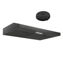 30 inch Under Cabinet Range Hood Stainless Steel Black Kitchen 230CFM Vent LED Light Carbon Filter