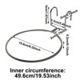 thumbnail image 3 of Nnndbs Wall Mount Pot Holder, Double Hook Flower Pot Bracket with Ring, Heavy Duty Metal Hanger Stand for Balcony Garden Patio, 3 of 4