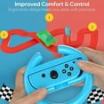 thumbnail image 5 of TALK WORKS Pack of 2 Nintendo Switch Steering Wheel Controllers Joy-Con Gaming Accessories, Blue & Red, 5 of 7