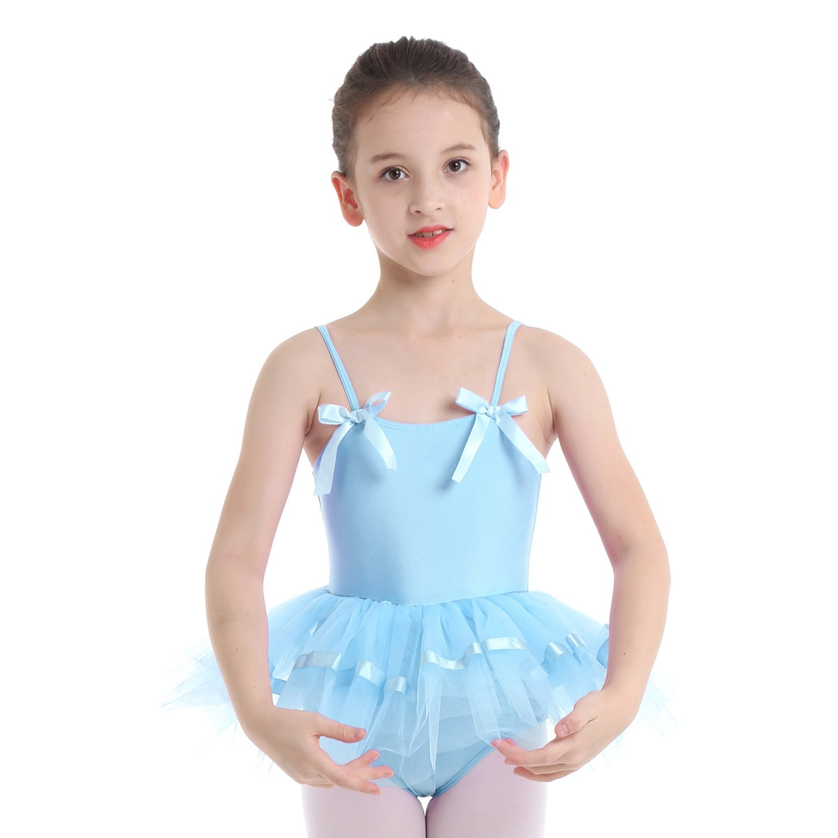 DPOIS Kids Girls Camisole Dance Leotard Ballet Dance Tutu Dress