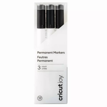 3pk Permanent Markers 1.0 Black: Felt Tip Pens