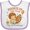 White and Lavender, variant on Inktastic Rookie of the Year First Birthday Football Theme Boys Baby Bib