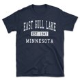 thumbnail image 1 of East Gull Lake Minnesota Classic Established Men's Cotton T-Shirt, 1 of 1