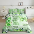 thumbnail image 2 of Erosebridal Green Butterfly Bedding Comforter Set, Inspirational Quotes Down Comforter, Rose Floral Decor, 2pcs, 2 of 6