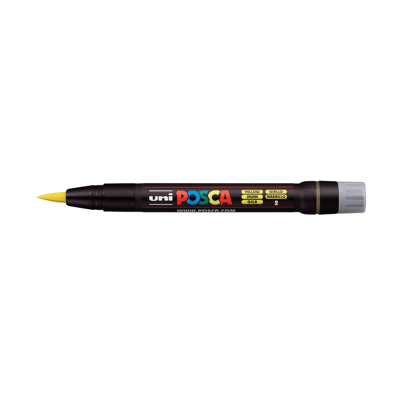 POSCA Acrylic Paint Marker, Brush, Yellow - Walmart.com