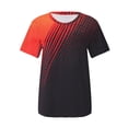 thumbnail image 4 of Endives Women's Short Sleeve T-shirts Crew Neck Drop Shoulder 2D Printed Basic Top Oversized Tee Fashion, 4 of 7