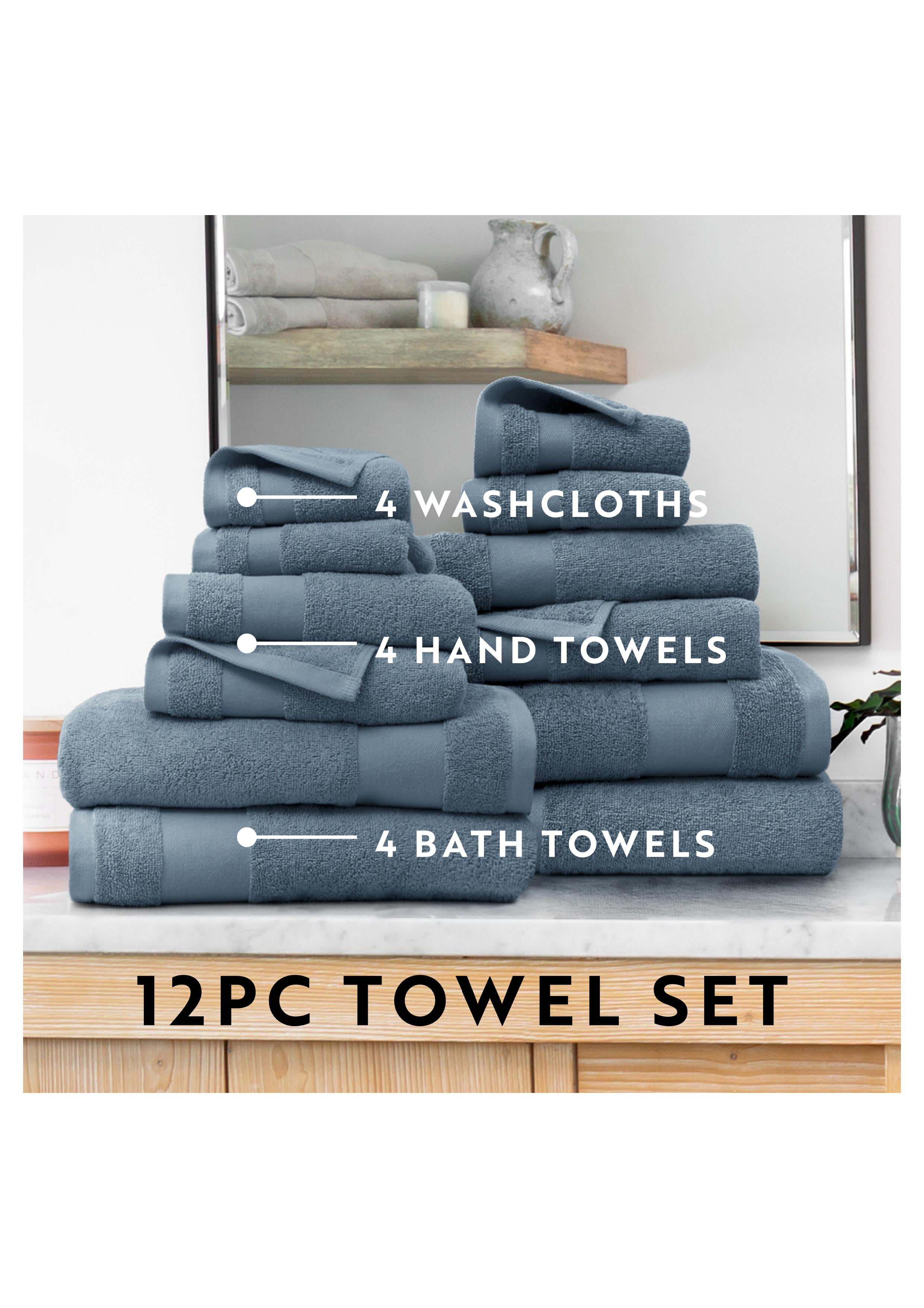 True Comfort + Hotel 4pk Hand Towel Set