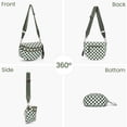 thumbnail image 3 of Cangurera con estampado a cuadros de nailon para mujer 28x14x14 cm, 3 of 6