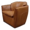 thumbnail image 5 of Bowery Hill Upholstered Transitional Leather Swivel Chair in Saddle Brown, 5 of 6