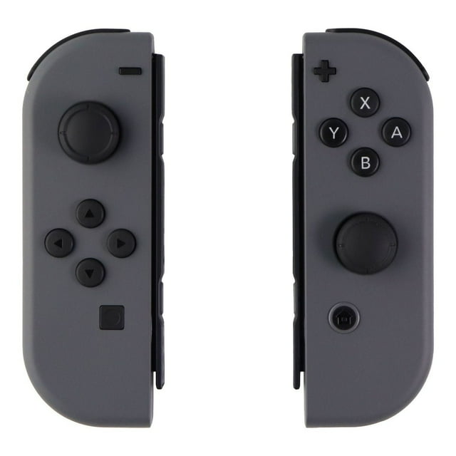 Pre-Owned Nintendo Switch Left and Right OEM Joy-Con Controllers (L/R) with Strap - Gray (Refurbished: Good)
