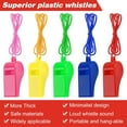 thumbnail image 4 of 5 Pcs Referees Loud Plastic Emergency Whistle with Lanyard for Outdoor Activities, Coach Trainning Whistles Party Whistles for Sports and Parties Gift Boxes Fillers, 4 of 10