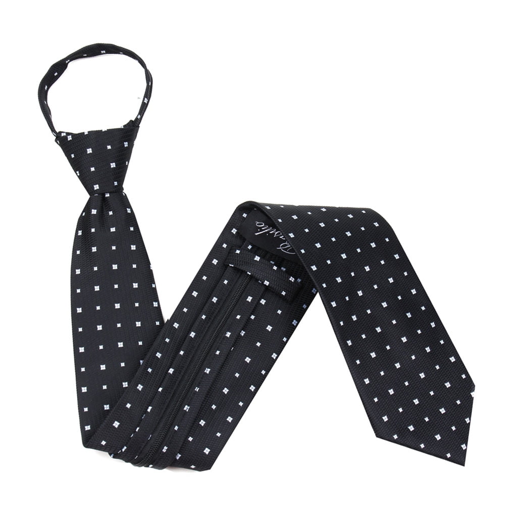 Mens Gray and Black XL-Zipper Ties Pre Made Ties - Walmart.com