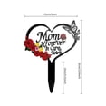 thumbnail image 2 of Outdoor Metal Art Lawn Decorations Outdoor Easter Grave Decorations for Cemetery Heart Memorial Plaque, Metal Yard Decor Garden Accent, 2 of 7