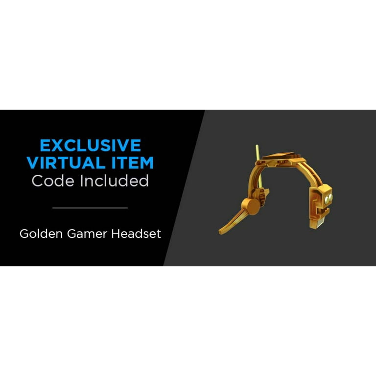  Roblox Gold Collection The Golden Bloxy Award Single Figure  Pack with Exclusive Virtual Item Code : Video Games