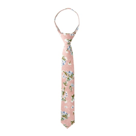 - Spring Notion Boys' Cotton Floral Skinny Zipper Tie