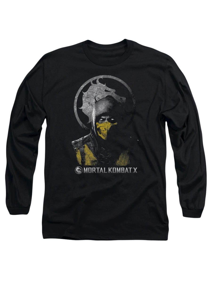 Download 2bhip Mortal Kombat X Fighting Video Game Scorpion Dragon Seal Adult L Sleeve Tshirt Walmart Com Walmart Com