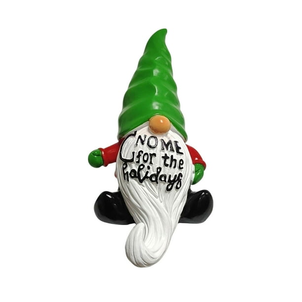 Ornamentos de Navidad Blancos 17.5x11.2x8.5cm/6.89x4.41x3.35In - Decoraciones de Navidad de Gnome para la Decoración Del Hogar de Vacaciones