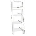 thumbnail image 2 of 4-Tier Ladder Bookshelf Floor Standing Trapezoid Acrylic Bookcase Storage Rack, 2 of 12