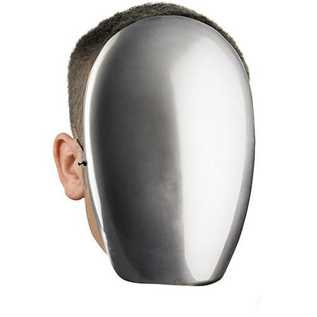 No Face Chrome Mask Adult Halloween Accessory
