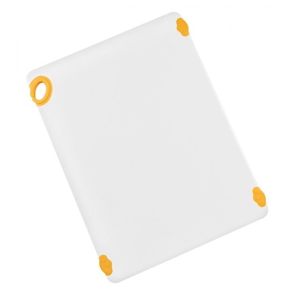 Winco CBN-1824YL Statik Board™ Cutting Board with Hook, Yellow 18" x 24" x 1/2"