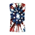 thumbnail image 4 of Fartey Womens Independence Day Tank Tops American Flag Patriotic Tees Casual Summer Sleeveless Crew Neck Shirts Plus Size 4th of July Patriotic Tanks Blue XXXXL, 4 of 5