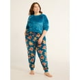 thumbnail image 5 of Joyspun Women's Plush Sleep Top with Long Sleeves, Sizes XS-3X, 5 of 6