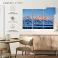 thumbnail image 4 of Elephant Stock Frozen Grand Tetons Wall Art - Horizontal Multi Panel Canvas - Living Room Wall Decor - Nature Multi Panel - Orange And Blue Decor - 50" x 32", 4 of 4