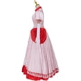 thumbnail image 2 of Women’s Princess Peach Style Pink Dress Elegant Long Outfit with Classic Design for Adult Women, 2 of 5