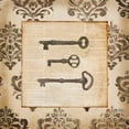 thumbnail image 2 of Hakimipour, Tiffany 15x15 Gold Ornate Wood Framed with Double Matting Museum Art Print Titled - Vintage Keys II, 2 of 4