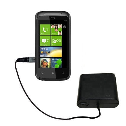 Portable Emergency AA Battery Charger Extender suitable for the HTC 7 Trophy - with Gomadic Brand TipExchange Technology