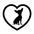 thumbnail image 1 of HEVIRGO Cute Chihuahua Dog Heart Car Vehicle Body Window Reflective Decals Sticker Decor, 1 of 7