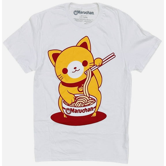 Maruchan Cup of Ramen Noodle Soup Men's Officially Licensed Graphic Tee Shirt (Small, White)