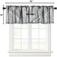 thumbnail image 6 of Antique Door Window Valance, Vintage Rustic Wooden Barn Farm House Door Printed Thermal Insulated Short Curtain for Bedroom Living Room Kitchen, 54x18in, 6 of 6
