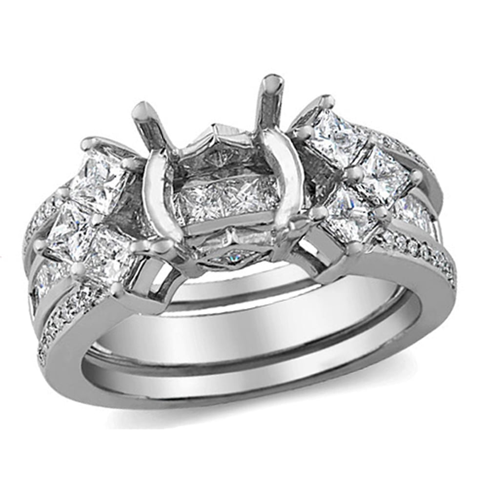 Dazzlingrock Collection Anillo Apilable De Diamante Redondo De 0.10 Quilates (ctw) Para Mujer, Aniversario, Boda, 1/10 Quilates, Plata De Ley, Diamante, Oro, Diamante