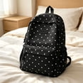 thumbnail image 5 of Women's Casual Nylon Polka Dot Backpack, Fashion Large Everyday Daypack, Coquette Bookpack for Campus Weekend Commute, 5 of 5