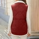 thumbnail image 5 of Chaquetas y abrigos casuales sin mangas y sin capucha para mujer, chalecos de invierno para mujer, chaqueta polar sin mangas, cuello alto con cremallera, abrigo largo cálido con cordón y bolsillos, ro, 5 of 9