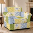 thumbnail image 2 of FKELYI Stretchable Armchair Slipcover 2 Pcs Couch Covers Anti-Dust Furniture Protector Floral Butterfly Print Washable Spandex Sofa Cover with Individual Cushion Cover, 2 of 7